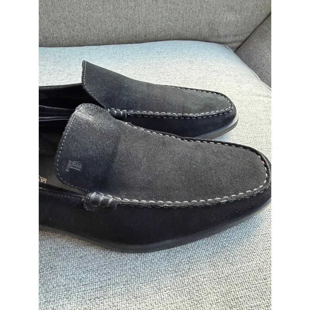 Tod’s Pantofola Quinn Black Suede Loafers Men's 12.5 Preppy